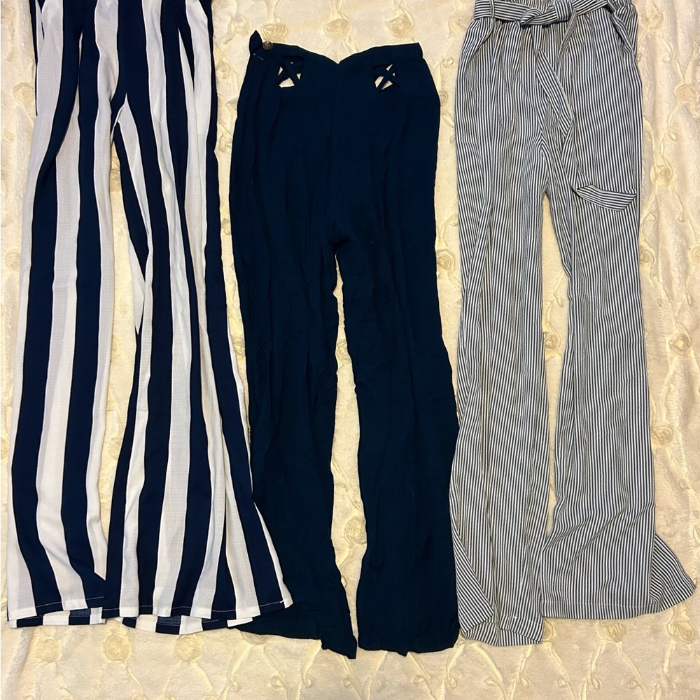 SEXIEST PANTS! Women's Striped and Solid cut-out Pants Set